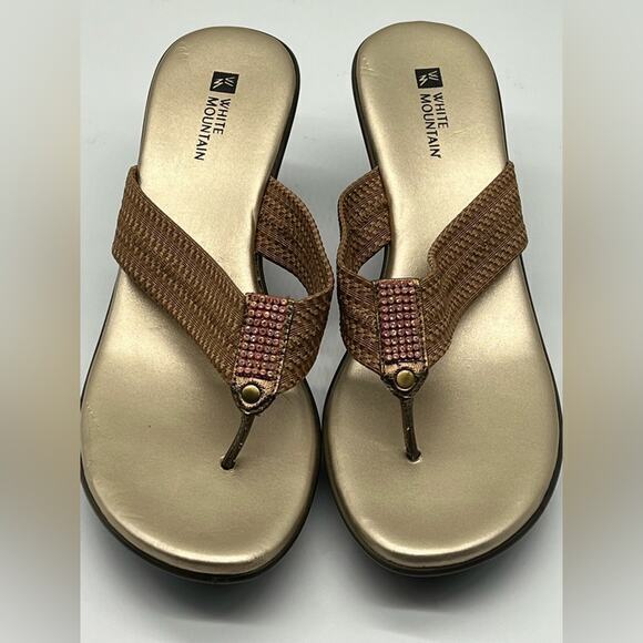 White Mountain platform sandals size 9.5 - Picture 1 of 8